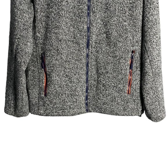 Redhill Brand Women's Black Marled Wool Knit Full Zip Hooded Jacket - Picture 3 of 11